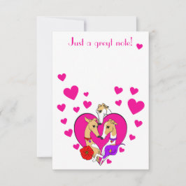 Cartão De Notas Três Galgos Lindos no Dia dos Namorados