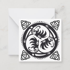 Cartão De Notas Triskelion Celtic Knot Mandala Design Black