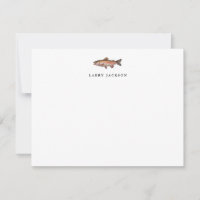 Truta Arco-Íris de Aquarela Pesca Flat