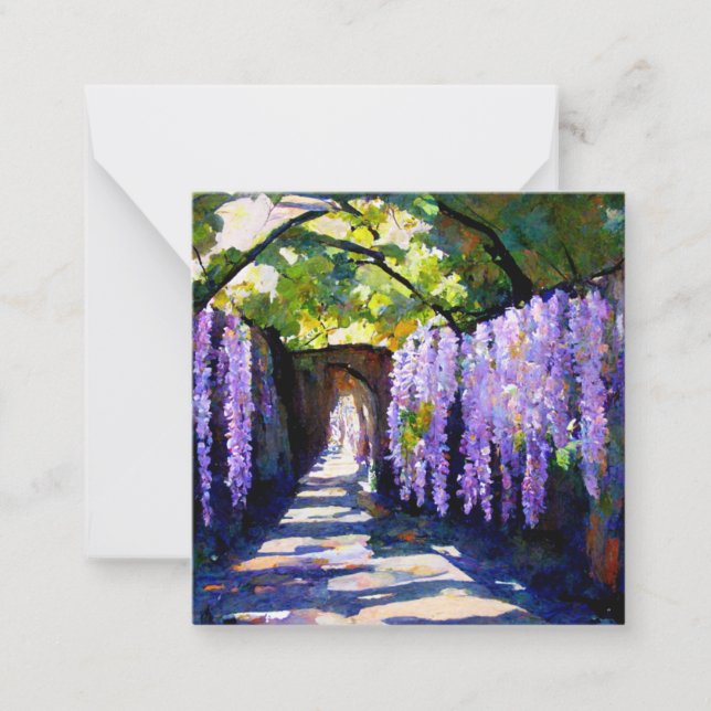 Cartão De Notas Túnel de Wisteria (Frente)