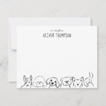 Um Bilhete De Cachorro Fofo Animal Desenho Carta D