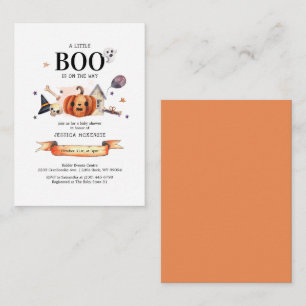 Cartão De Notas Um Pequeno Boo a Caminho Chuveiro de Bebê Hallowee