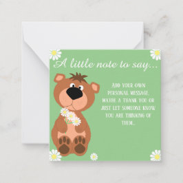 Cartão De Notas Um pequeno comentário para dizer que pensar em voc