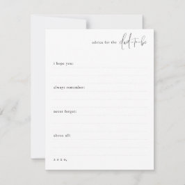 Cartão De Notas Um pequeno conselho para o Pai a Ser