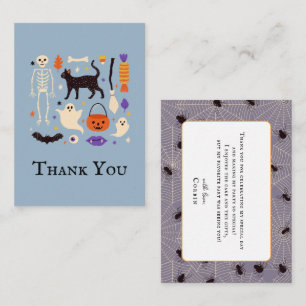 Cartão De Notas Um primeiro aniversario Azul de Halloween, Spooky,