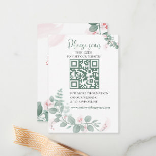 Cartão De Notas Um RSVP de Casamento com uma placa de gabinete de