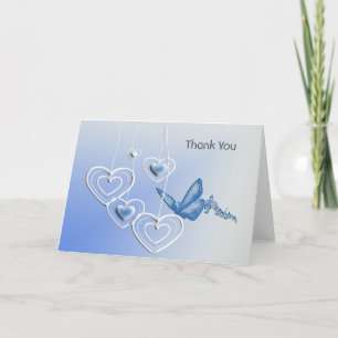 Cartão De Notas Uma borboleta e corações