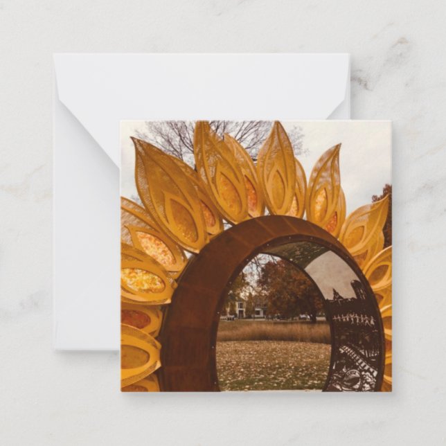 Cartão De Notas Uma dica de Z "Sunflower Kansas" mininotas (Frente)