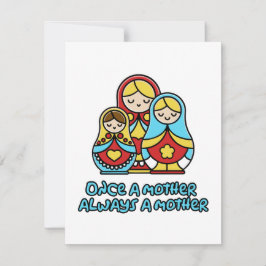 Cartão De Notas Uma vez mãe, sempre mãe