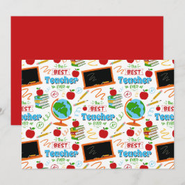 Cartão De Notas Unique Best Teacher Note Card