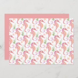 Cartão De Notas Unique Seahorses Note Card