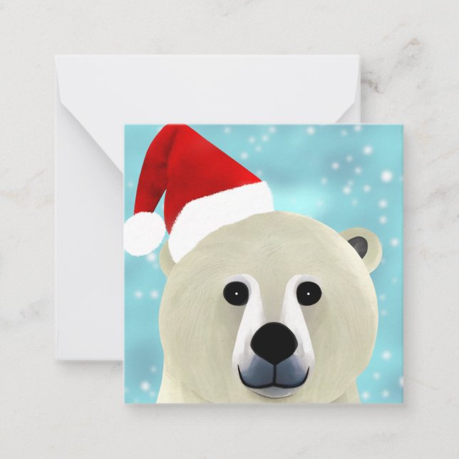 Cartão De Notas Urso Polar (Frente)