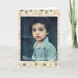 Cartão De Notas Ursos Polares de Natal em Floresta Evergreen Foto