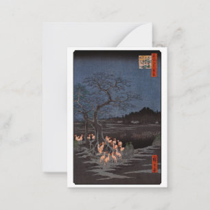 Cartão De Notas Utagawa Hiroshige - Fogos de Raposa na Véspera de 