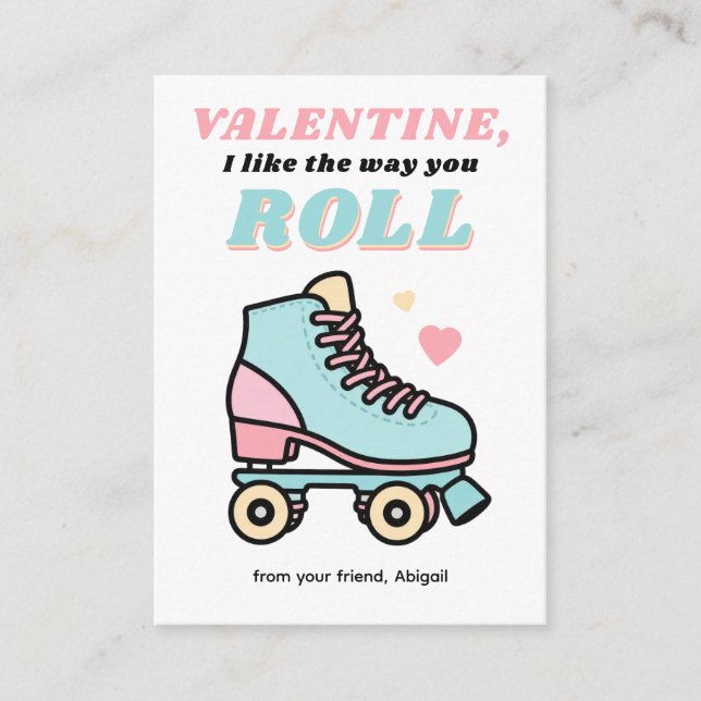 Cartão De Notas Valentine I Like the Way You Roll (Frente)