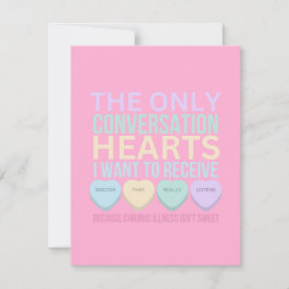 Cartão De Notas Valentines de Doença Crônica 