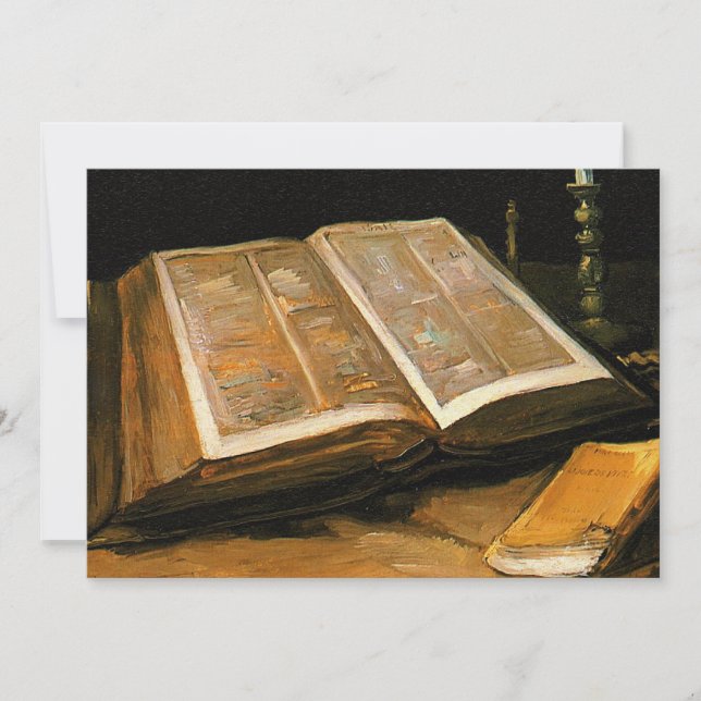 Cartão De Notas Van Gogh - A Vida Estática com Bíblias (Frente)