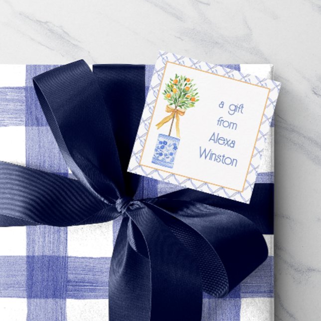 Cartão De Notas Variável de Árvore Laranja de Quarela (Criador carregado)