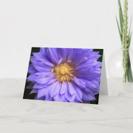 Cartão De Notas Vazio Dentro Bonito Roxo Elegante Floral Dobrado