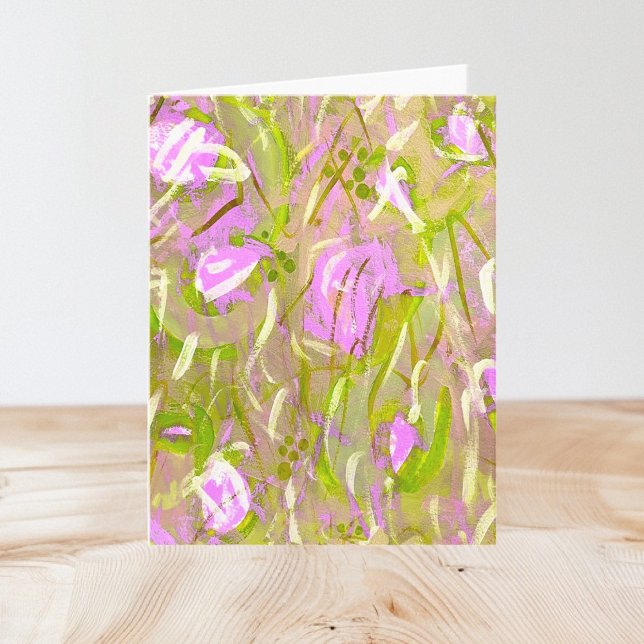 Cartão De Notas Vazio Notecard All Occasion Green Modern Art (Blank Note Cards by Artist © Cathy Thompson. Perfect for any occasion.)