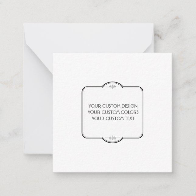 Cartão De Notas VAZIO seu Design aqui - (Frente)