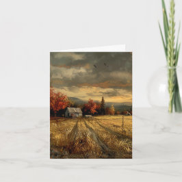 Cartão De Notas Vazio Vert de Folhagem de Fazenda Vintage Life