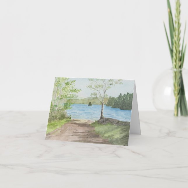 Cartão De Notas Vazio, Watercolor (Frente)