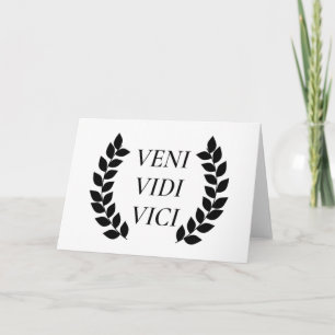 Cartão De Notas Veni Vidi Vici Eu Vi Que Conquistei