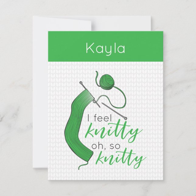 Cartão De Notas Verde Brilhante Eu Me Sinto Bela, Oh Tão Bela (Frente)