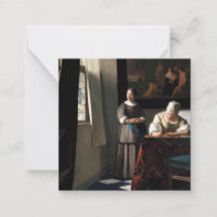 Vermeer - Senhora Escrevendo uma carta com sua aju