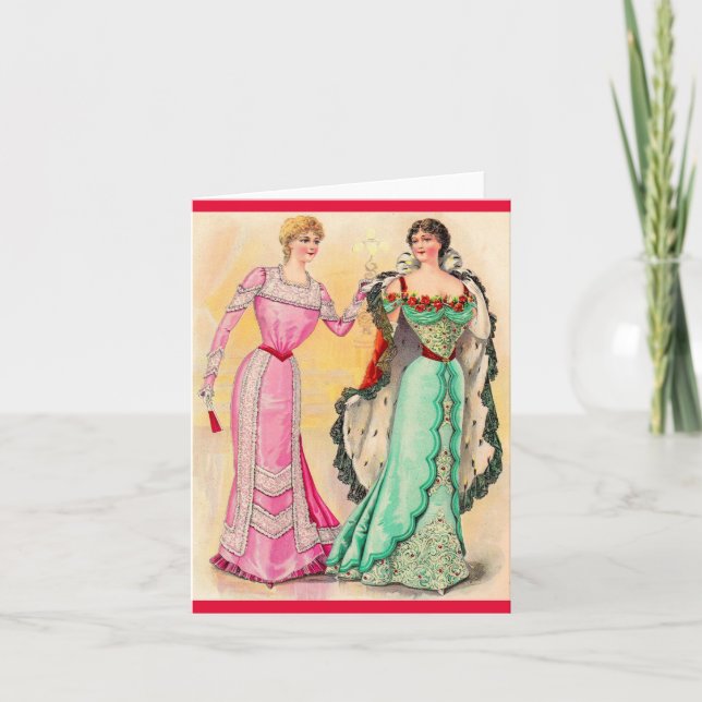 Cartão De Notas Veste da noite vitoriana (Frente)