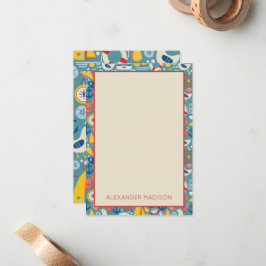 Cartão De Notas Vida do Mar Náutico Curto