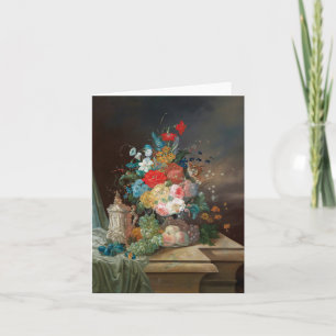 Cartão De Notas Vida Estática Doméstica: Flores e Frutas