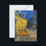 Cartão De Notas Vincent van Gogh - Cafe Terrace à Noite<br><div class="desc">Cafe Terrace no Place du Forum na Noite - Vincent van Gogh,  1888</div>