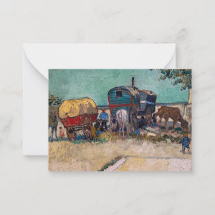 Cartão De Notas Vincent Van Gogh - Caravanas, Campo de Ciganos per