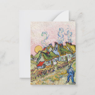 Cartão De Notas Vincent van Gogh - Casas e Figura