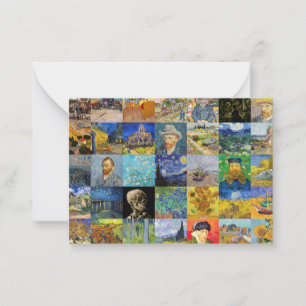 Cartão De Notas Vincent van Gogh - Masterworks Mosaic Patchwork