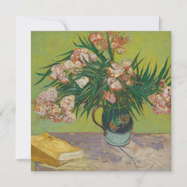 Cartão De Notas Vincent Van Gogh Oleander pintura em flor (Frente)