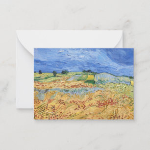 Cartão De Notas Vincent van Gogh - Os campos / planície em Auvers