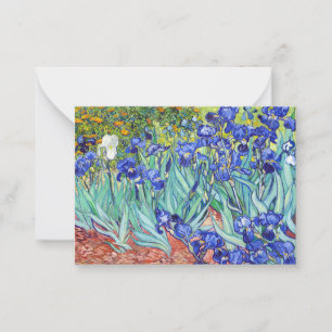 Cartão De Notas Vincent Van Gogh pintando Íris