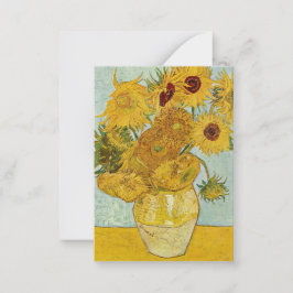 Cartão De Notas Vincent Van Gogh - Vase com Doze Girassóis
