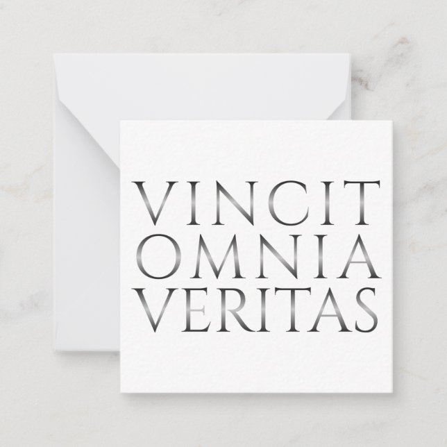 Cartão De Notas VINCIT OMNIA VERITAS - Luz (Frente)