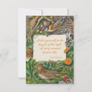 Cartão De Notas Vintage Birds & Whitman (Azzle of the Light)
