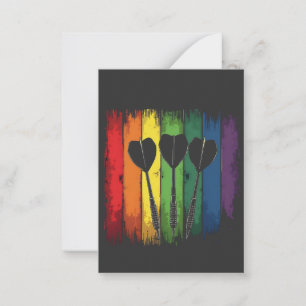 Cartão De Notas Vintage Dart Design com Vintage de Cores LGBTQ
