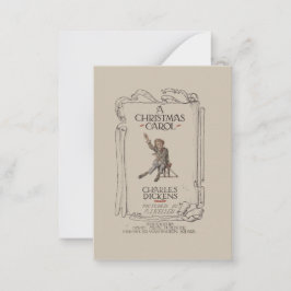 Cartão De Notas Vintage Dickens A Christmas Carol Flat Gift Card