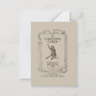 Cartão De Notas Vintage Dickens A Christmas Carol Flat Gift Card