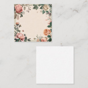 Cartão De Notas Vintage Floral e Butterfly Elegance