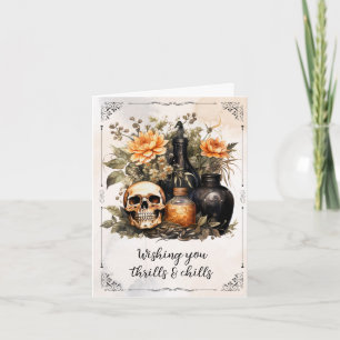 Cartão De Notas Vintage Halloween