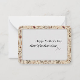 Cartão De Notas Vintage Herbarium Pressed Flower Flat Note Card