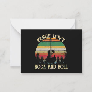 Cartão De Notas Vintage Hippie Van Flower Bus Peace Love